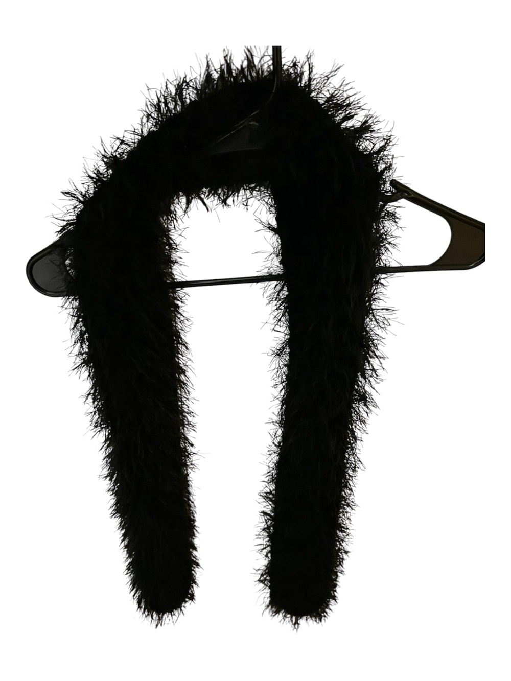 Black Feathered Scarf